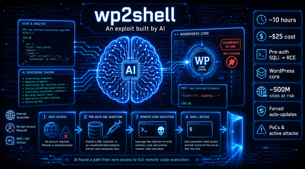 WordPress web2shell exploit explaint